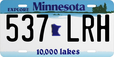 MN license plate 537LRH