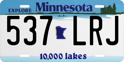 MN license plate 537LRJ