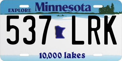 MN license plate 537LRK