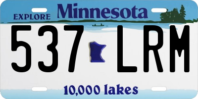 MN license plate 537LRM