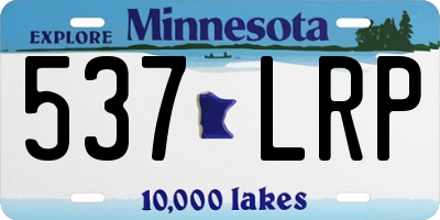 MN license plate 537LRP