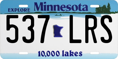 MN license plate 537LRS