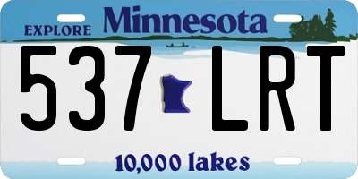 MN license plate 537LRT