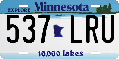 MN license plate 537LRU