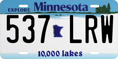 MN license plate 537LRW