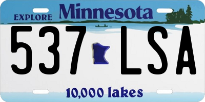 MN license plate 537LSA