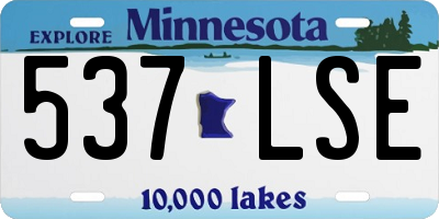 MN license plate 537LSE