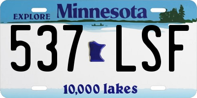 MN license plate 537LSF