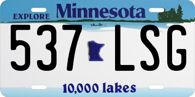 MN license plate 537LSG
