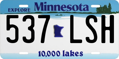 MN license plate 537LSH