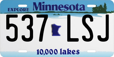 MN license plate 537LSJ