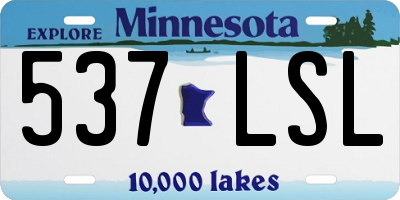 MN license plate 537LSL