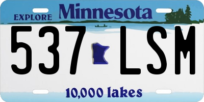 MN license plate 537LSM