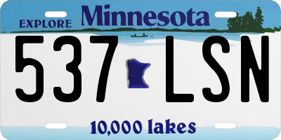 MN license plate 537LSN