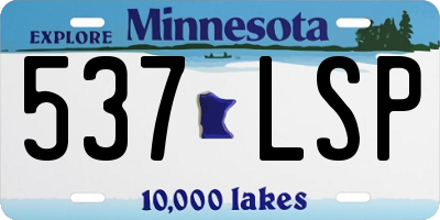 MN license plate 537LSP
