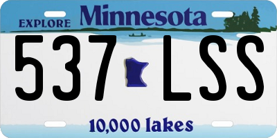 MN license plate 537LSS