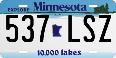 MN license plate 537LSZ