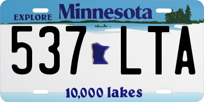 MN license plate 537LTA