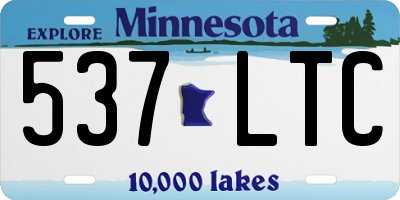 MN license plate 537LTC