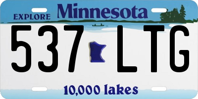 MN license plate 537LTG