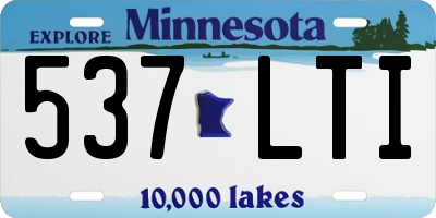 MN license plate 537LTI