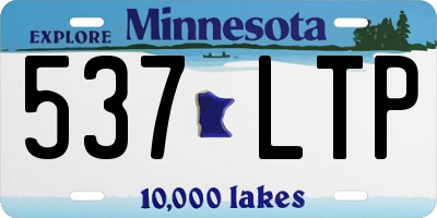 MN license plate 537LTP