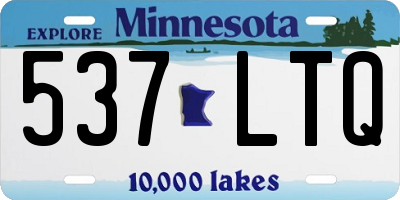MN license plate 537LTQ