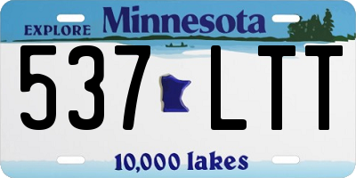 MN license plate 537LTT