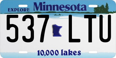 MN license plate 537LTU