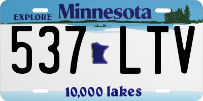 MN license plate 537LTV