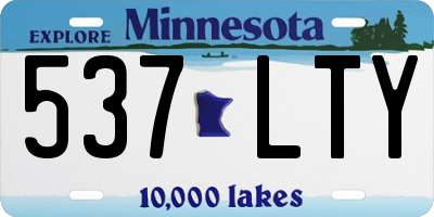 MN license plate 537LTY