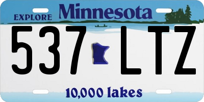 MN license plate 537LTZ
