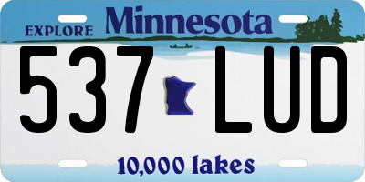 MN license plate 537LUD