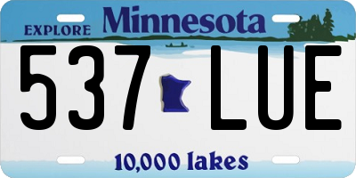 MN license plate 537LUE