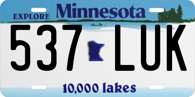 MN license plate 537LUK