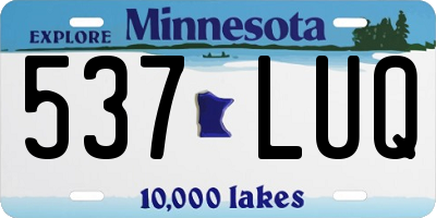 MN license plate 537LUQ