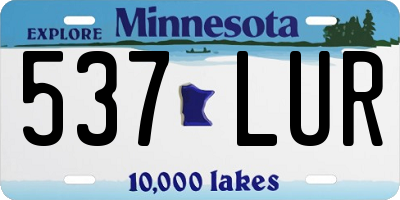 MN license plate 537LUR