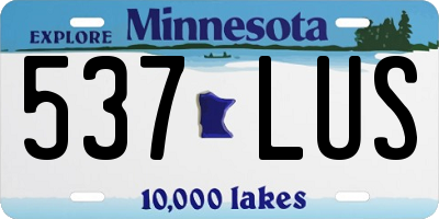 MN license plate 537LUS