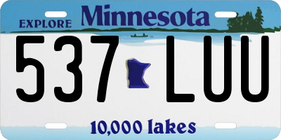 MN license plate 537LUU