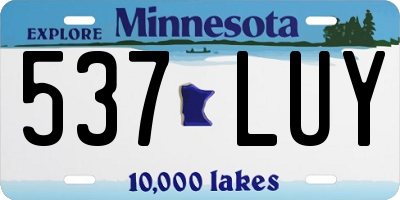 MN license plate 537LUY