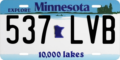 MN license plate 537LVB