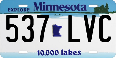 MN license plate 537LVC
