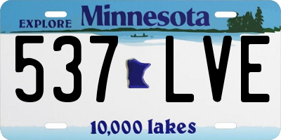 MN license plate 537LVE