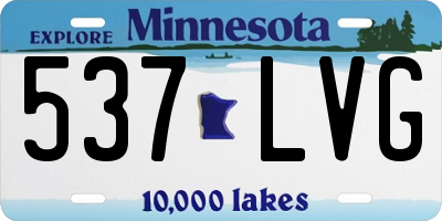 MN license plate 537LVG