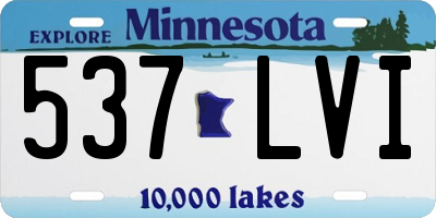 MN license plate 537LVI