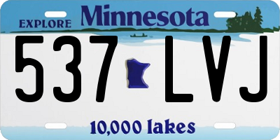 MN license plate 537LVJ