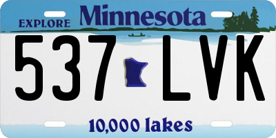 MN license plate 537LVK
