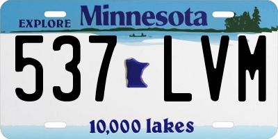 MN license plate 537LVM
