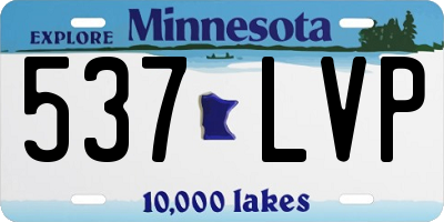 MN license plate 537LVP