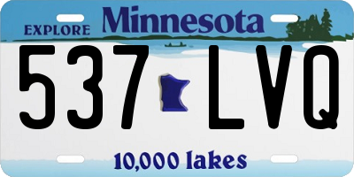 MN license plate 537LVQ